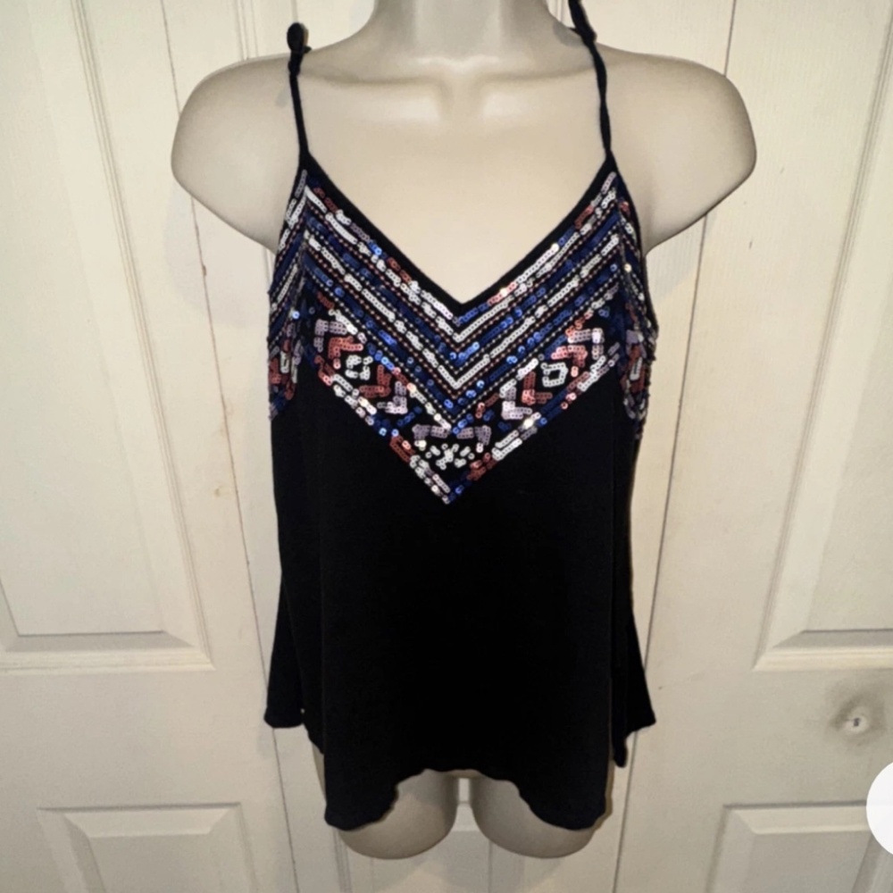Y2K Vintage express gorgeous sequin tank top size medium